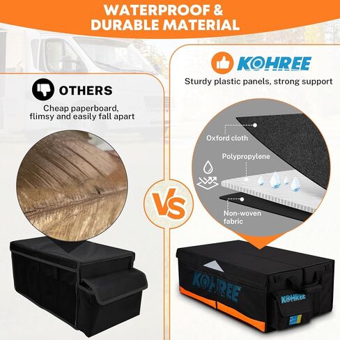 Kohree RV Storage and Organization, 74L Collapsible RV Storage Bag, RV Caddy Trunk Organizer for RV Accessories, RV Containers Holds RV Stabilization & Electric Accessories in Kuwait