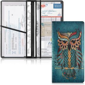senya Car Registration and Insurance Card Holder Vehicle License Document Glove Box Compartment Organizer for Car Interior Accessories Leopard Print Cheetah Rose Gold for Car,Truck,SUV