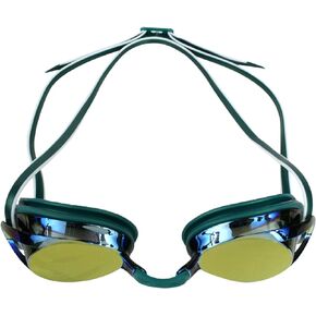 نظارات السباحة ذات الرؤية المعدنية من Water Gear - مضادة للضباب مناسبة للصغار للمنافسة - مريحة ومتينة