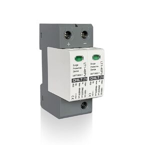 2P Surge Arrester Device, DC Protector Breaker Device 1000V DC Voltage PC Flame Retardant Shell Low Voltage Arrester 3.0KV Lightning Photovoltaic Charge Controller (2P 40KA)