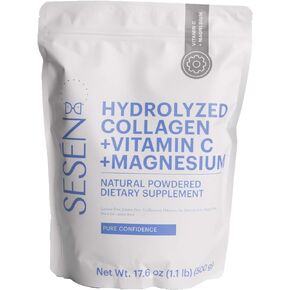 SESEN Hydrolyzed Collagen + Vitamin C + Magnesium (Blue) Powder 17.6 oz