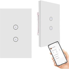 قطاع الطاقة الذكي WiFi Surge Protector Smart Plug التحكم الصوتي المتوافق مع Alexa & Google Assistant، التحكم الفردي في التطبيق، جدول المؤقت (حامي الطفرة)