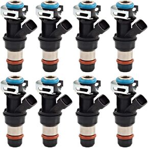 Fuel Injector Set of 8 17113698 - Compatible with Chevrole，Cadillac，EscaladeSilverado，SSR ，Suburban，Tahoe，Avalanche ，Express，GMC，Savana，Sierra and Yukon 4.8L,5.3L, 6.0L V8 Vehicles -Year 00-07