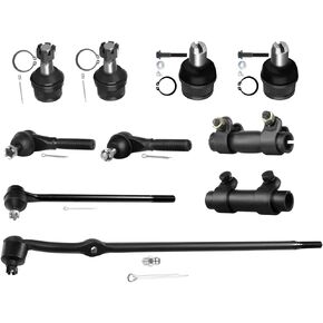SCITOO 10pcs RWD 2WD Front Suspension Kit InnerOuter Tie Rod End Center Link Tie Rod Adjusting Sleeve Lower Ball Joint Upper Ball Joint Fit 1987-1996 For Ford For F-150