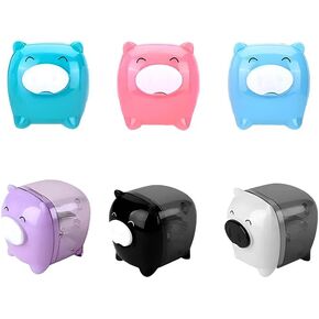 5Pcs Cute Color Random Animal Pig Candy Colored Pencil Sharpener Kids School Supplies Stationery