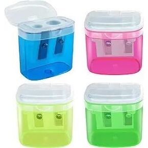 Pencil Sharpener, Colored Pencil Sharpener, Manual Pencil Sharpener, for Various Pencils and Makeup Penss 【4 -Piece Set】 in Saudi Arabia