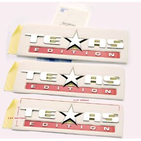 3X OEM Genuine Texas Edition Emblem Badge for Sierra 07-15 Silverado and Gm Gmc (3X Chrome)