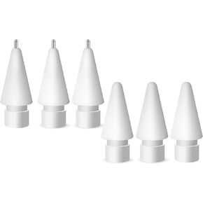 for Apple Pencil Tips, Upgraded 6 Pack Replacement Pencil Tips with Case, No Wear Out Fine Point Precise Control Metal Pencil Nibs Compatible with Apple Pencil 1st Gen/2nd Gen/USB C/iPad Pro Pencil