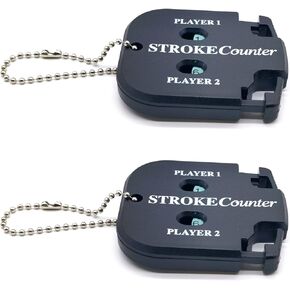 Pack of 2 Mini Golf Score Counter Golf Stroke Shot Counter Scorekeeper with Key Chain