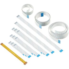 Frienda 15 Pieces Flexible Ribbon Cable Set, Compatible with Raspberry Pi Camera, Including 3.9'' 5.9'' 7.87'' 9.84'' 11.8'' 15.74'' 19.69'' 39.37'' for Pi Camera, 6.3'' for Pi Zero
