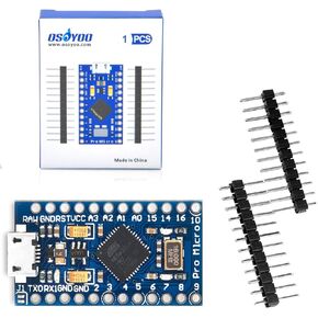 OSOYOO Pro Micro 5V/16MHz Module Board with 2 Row pin Header Replace wit Pro Mini for Arduino