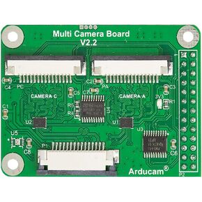 Arducam Multi Camera Adapter Module V2.2 for Raspberry Pi 5, 4B, Compatible with Rasperry Pi Camera Module 3/V2/V1, and 12MP IMX477 Cameras