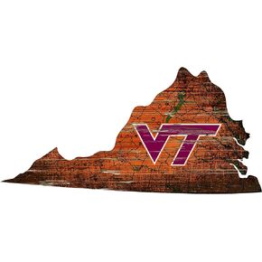 Fan Creations NCAA Virginia Tech Hokies Unisex Virginia Tech University Mini Roadmap State Sign, Team Color, 12 inch