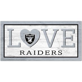 Fan Creations NFL Las Vegas Raiders Unisex Oakland Raiders Love Sign, Team Color, 6 x 12