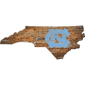 Fan Creations NCAA North Carolina Tar Heels Unisex University of North Carolina Mini Roadmap State Sign, Team Color, 12 inch
