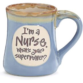 1 X I'm a Nurse Superpower Light Blue 18 Oz Mug