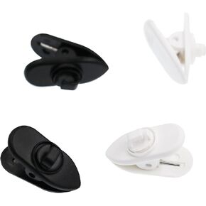 Earphone Headphone Clips, 360 Degree Rotate Earphone Mount Cable Clothing Clip, 5 Pcs White Clips for Most Monster, Sony, Sennheiser and Plantronics Headset, Pack of 5 (White)