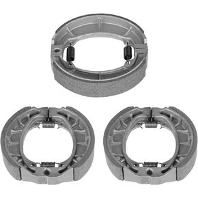 Front and Rear Brake Shoes Pads for Honda TRX90 1993 1994-2006, TRX90EX 2007-2008, TRX90X 2009-2016, TRX125 1985-1988, Replace ‎303 306, Drum Brake Shoe Set
