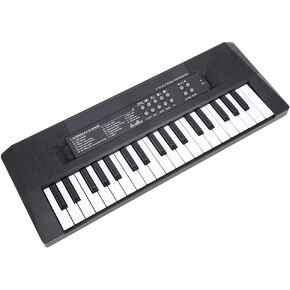 Electric Piano, 37 Keys Rechargeable Piano Keyboard, Portable Size, Dual Power Supply System, Learning Musical Instruments for Boys Girls Beginners