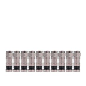 Jonard Tools RG6-10 RG6 Connectors for Coax, CATV, Cable, or VDV Connections (Pack of 10)