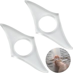 2 Pieces Page Spreader for Reading Clear Book Page Holder Transparent Lightweight Thumb Bookmark Rings Finger Book Opener Tool Book Reading Accessories Gifts for Book Lovers Teachers