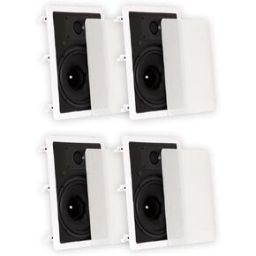TS80W in Wall 8" Speakers Surround Sound Home Theater 2 Pair Pack