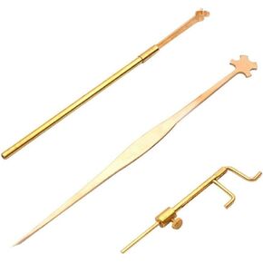 Violin Luthier Install Repair Tool Kit Sound Post Gauge & Retriever Clip & Setter