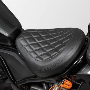Rear Passenger Cushion Seat Rear Pillion Pad+Front Driver Cushion Seat compatible with Ho-nda Rebel CM1100/CMX 1100 Rebel 1100 CMX1100 Accessories 2021-2024 (Front Rider Seat-Black)