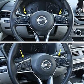 Gloss Black Interior Trim Steering Wheel Lower For Nissan Sentra 2020 2021 Altima Rogue Sport Versa (Gloss Black, Steering Wheel Lower)