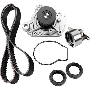 Scitoo Timing Belt Water Pump Kit Fits 96-00 for Honda Civic 1.6L SOHC D16Y5 D16Y7 D16Y8 D16B5 TCKWP224 WP224K1B TB224LK2 WP135-1390