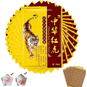 32pcs Tiger Patches,Chinese Red Tiger Back Patch Ultra Strength Heat Patches for Muscle Joint of Knee Shoulder Neck 4 Packs 8 Each in Saudi Arabia
