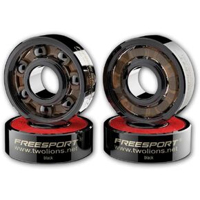 High Rev 608RS Hybrid Black Ceramic Bearings for Inline Skate or Skateboard or Scooter (Pack of 8)
