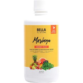 Bella All Natural Moringa Juice Energy Plus - Multivitamin and Antioxidant Drink - 32oz