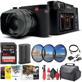 Leica Q3 Compact and Powerful Digital Camera (19080) with Summilux 28mm f/1.7 ASPH. Lens, 8K Recording, 60MP Sensor + Filter Kit + 64GB Card + Corel Photo Software + Bag + Flex Tripod + Cleaning Kit