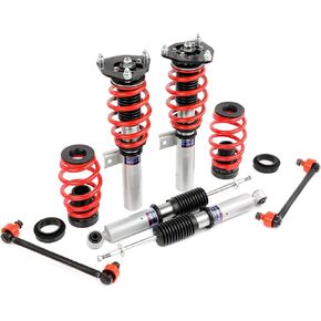 FAPO Adjustable Height Coilover Suspension Strut Lowering Kit, Mono-Tube Compatible with Volkswagen Jetta MK5 MK6 2005-2019 with Volkswagen Golf MK5 MK6 2003-2012 Shock
