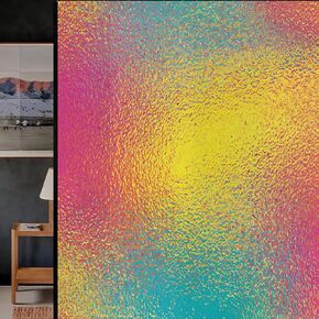 DKTIE S70 World Color Artist Series Stained Glass Window Film with Installation Kit (E, 17.7'' x 78.7'')