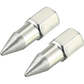 uxcell 1/8 inches NPT Grease Fitting Standard Grease Sharp Type Nozzle Zinc Plated Silver Tone, 2pcs
