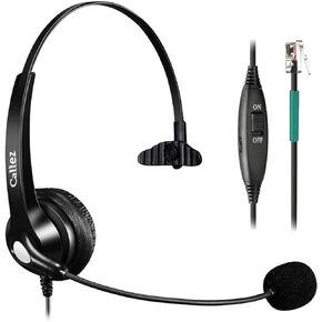 RJ9 Phone Headset Office Telephone Headset with Microphone Noise Cancelling for Polycom VoIP VVX311 VVX411 VVX310 VVX410 VVX300 VVX400 VVX401 VVX501 335 ShoreTel 230 NEC Allworx Landline Deskphones