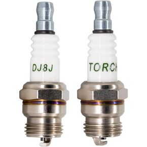 2PK TORCH DJ8J Spark Plug Replace for CHAMPION DJ8J DJ7J 847 850, for NGK BM6F, 794-00050, 794-00055A, for BOSCH HS8E, WAK145T3, for DENSO T20M-U, for MEGA-FIRE SE-J8D, for ACDelco CS44TA CS45T, OEM