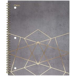 Mead Spiral Notebook, 1 Subject, College Ruled Paper, 80 Sheets, Modern Chic, Design Selected For You, 1 Count (07154)