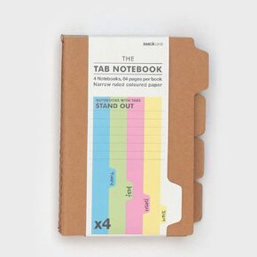 Suck UK | Tabbed Notebook | A5 Notebook Study Notebook | Project Note Pad & Project Planner Notebook | Work Journal | Colored Paper Notebook With Tabs | Divider Tab Notebook | Study Essentials | Kraft