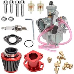 VM22 Compatible with Mikuni VM22 212CC Air Filter Kit for Freight Predator GX200 6.5hp Engine 196cc CT200U KT196 Moto Mini Bike Race Go Kart 6.5HP Baja Warrior Heat MB165 MB200 Mini Bike Go Kart