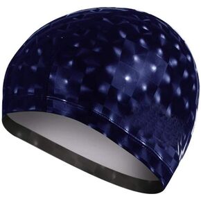 Solid Color Waterproof Swim Caps with PU Coat for Long Hair Swimming Cap Bathing Hat for Adult Men and Women