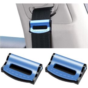 2PCS Car Seatbelt Adjuster, Universal Auto Seat Belt Clips for Adults/Kids, Comfort Car Shoulder Neck Protector Strap Positioner, Seatbelt Locator Retainer Locking Clips for Car, SUV (Black)