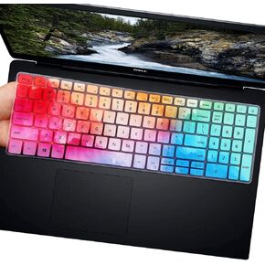 Keyboard Cover for Dell Inspiron 15 3501 3502 3505 5584 5593 5594 5598 5501 5502 5505 5508 5509 7500 7590 7591 7501 7506 7706 7790 7791 15.6 17.3 Inch Laptop, Dell Gaming G15 5510 5515-Colorful in Kuwait