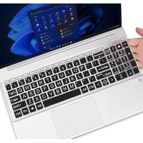 CaseBuy Large Print Keyboard Cover for 2023 2022 HP 17.3 Laptop 17z 17t 17-cn 17-cp 17-cn0020nr 17-cn0025nr 17-cn2099nr 17-cn3097nr 17-cp0013dx 17-cp0010nr cp0056nr cp0076nr cp2035cl -Black