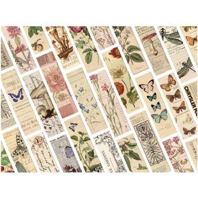 30 Pcs Vintage Aesthetic Natural Floral Paper Bookmarks (Voice Flowers)