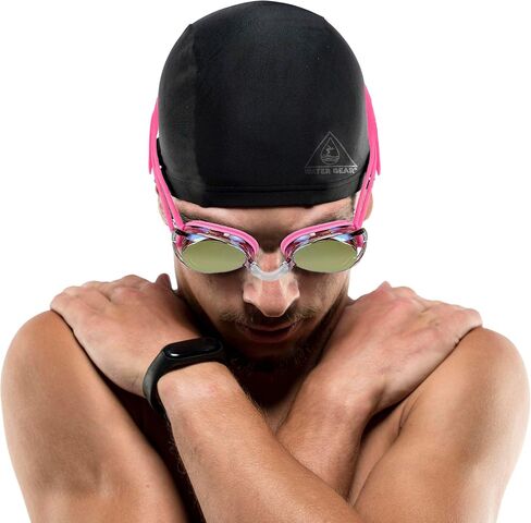 Water Gear Metallic Vision Swim Goggles - Anti-Fog Junior Fit for Competition - Comfortable and Durable in Saudi Arabia