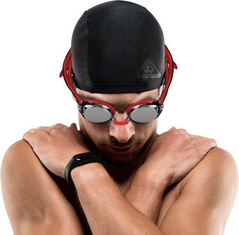 Water Gear Metallic Vision Swim Goggles - Anti-Fog Junior Fit for Competition - Comfortable and Durable in Saudi Arabia