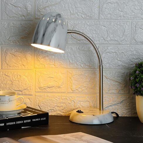 مصباح طاولة للعناية بالعين بتصميمات بسيطة للمنزل E26 Led برغي معدني أساسي مصباح مكتبي مع خرطوم مرن معقوفة للرقبة مصباح دراسة لغرفة النوم والمكتب وغرفة المعيشة ومفتاح تشغيل/إيقاف مريح (أخضر) in Saudi Arabia